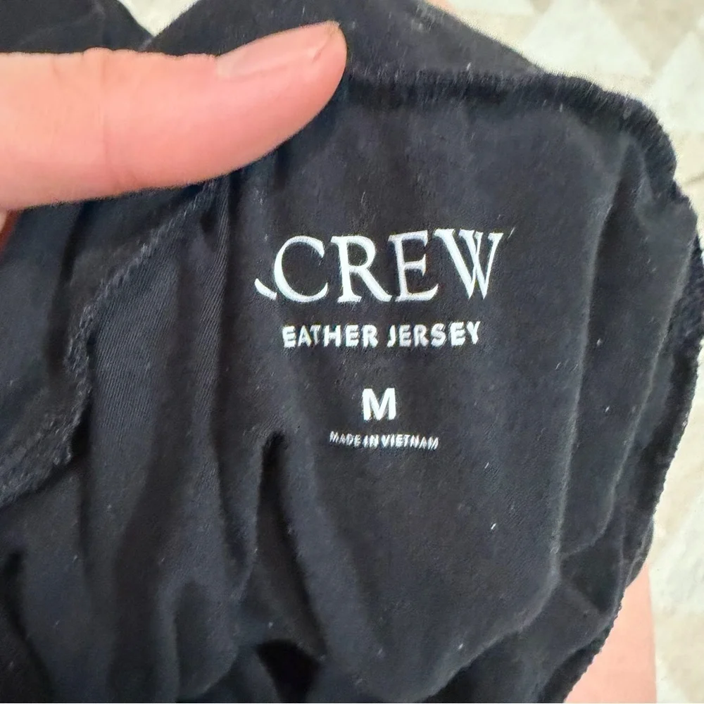 J crew black Feather jersey turtleneck
